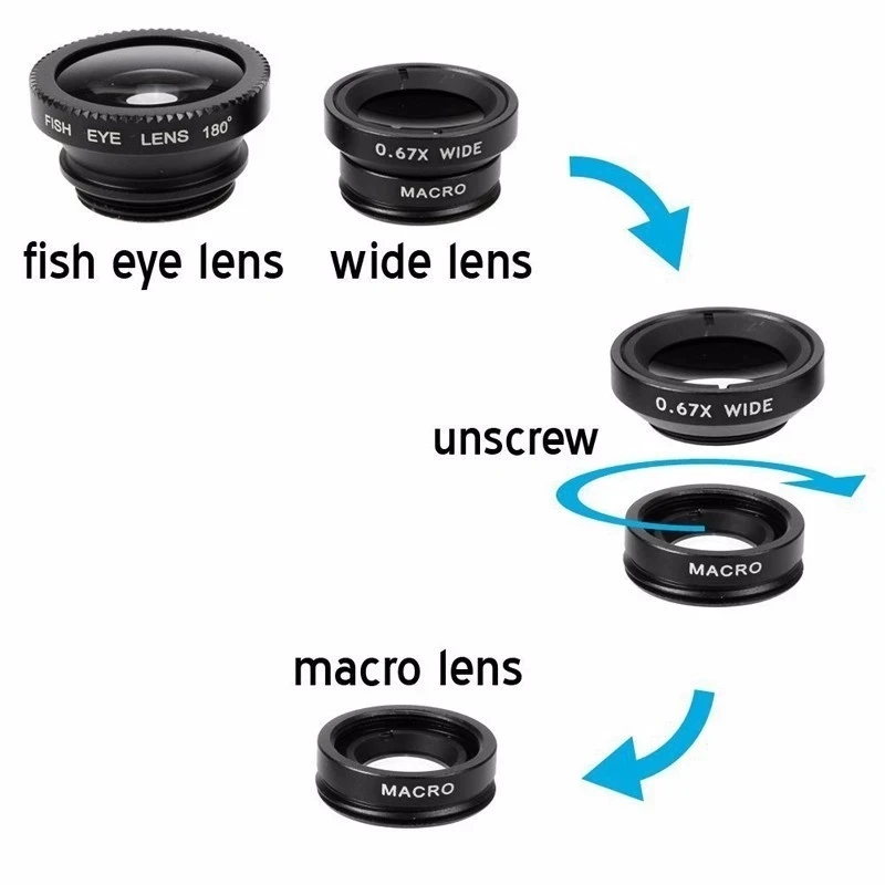 Lente de Câmera Micro 3 em 1 c - Fishing Camera avaliação e preço